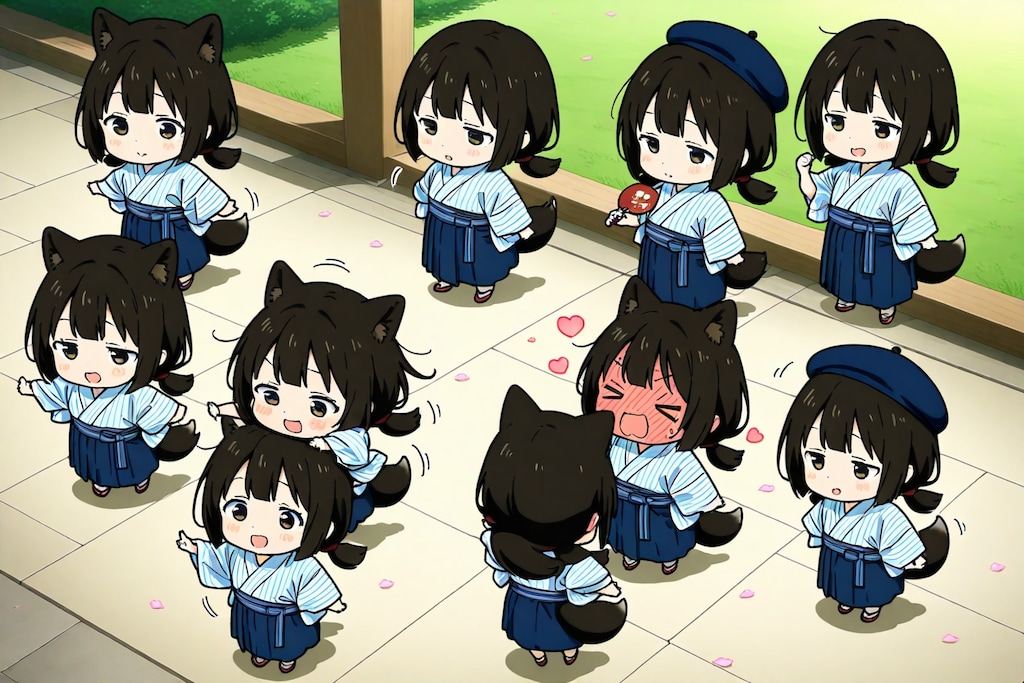 1人成功した！、(((Girls' fans))), (Fanning yourself with a fan), (((Fan))),。