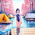競泳水着着用推奨♪キャンプ場 2枚目
