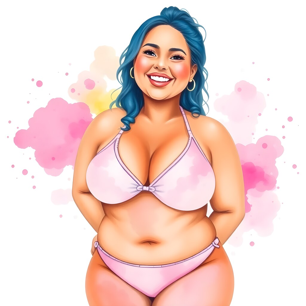 ぽっちゃり女子とビキニ