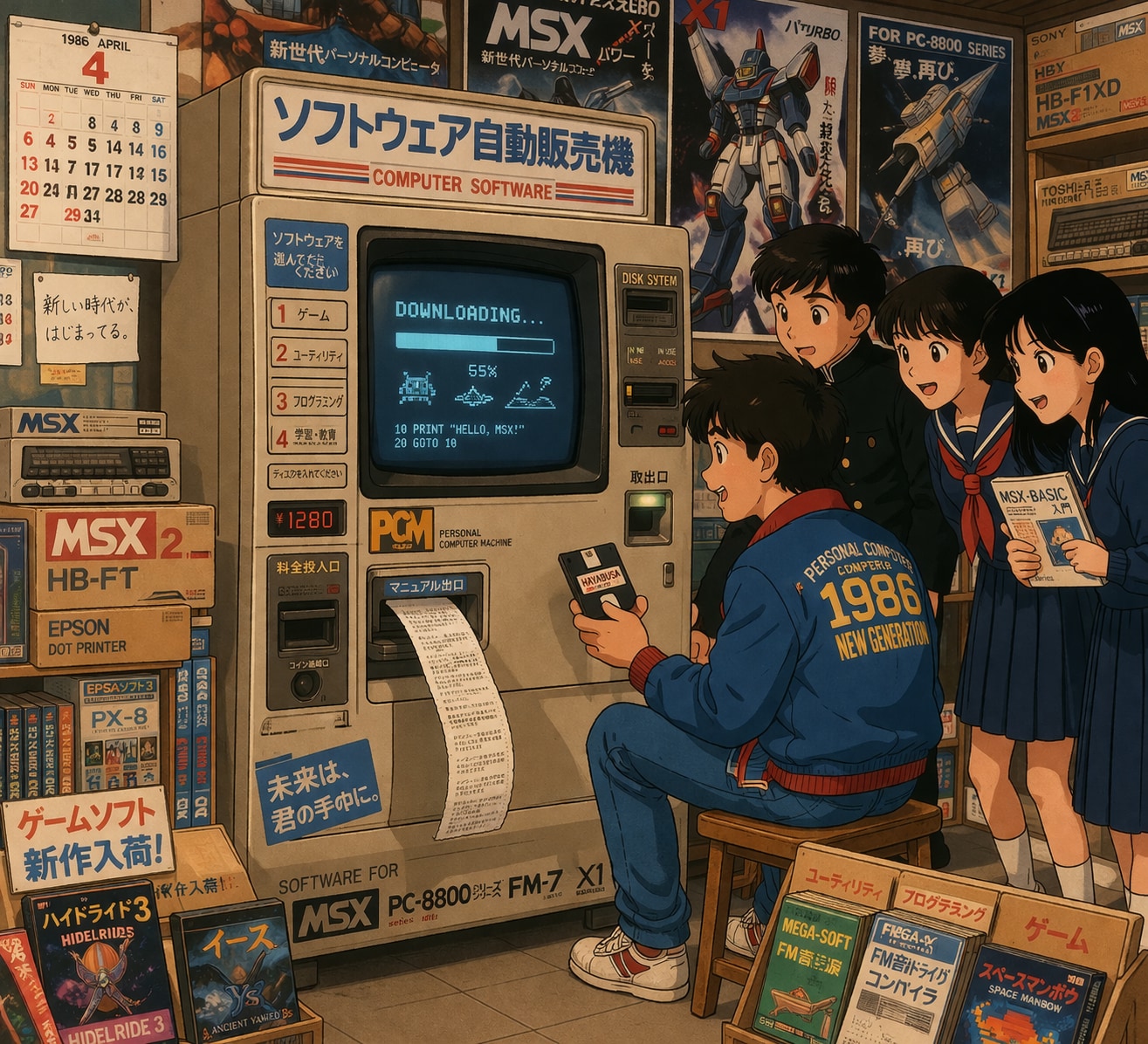 Summoned from the 21st century!? Caution! : Communication speed 0.0012Mbps | の人気AIイラスト・グラビア