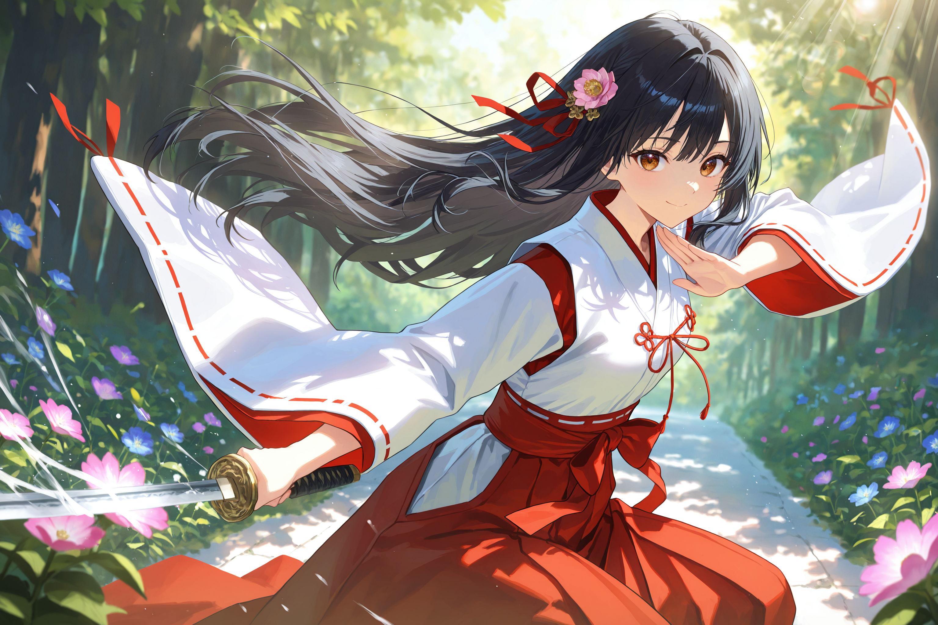 異世界神社の巫女さん（神楽さん） | の人気AIイラスト・グラビア