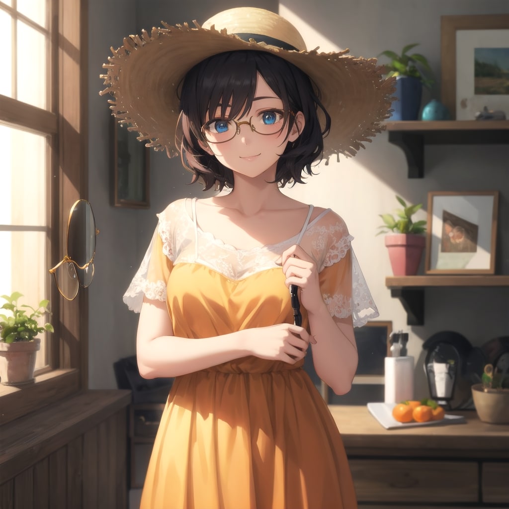 ふーか、静かな午後の眼鏡店にて