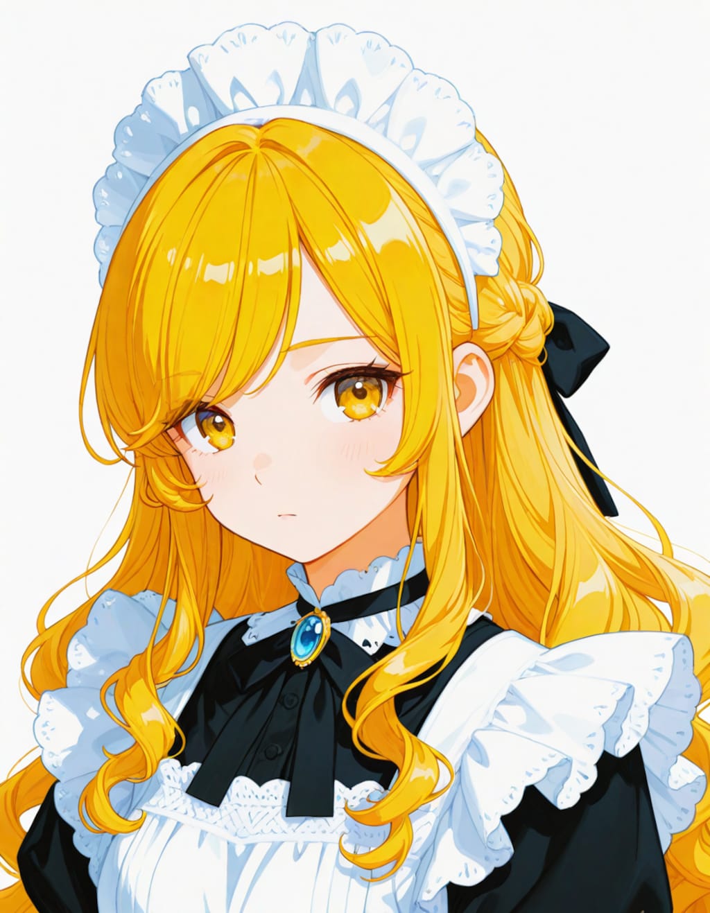 金髪ウェーブロングの場合