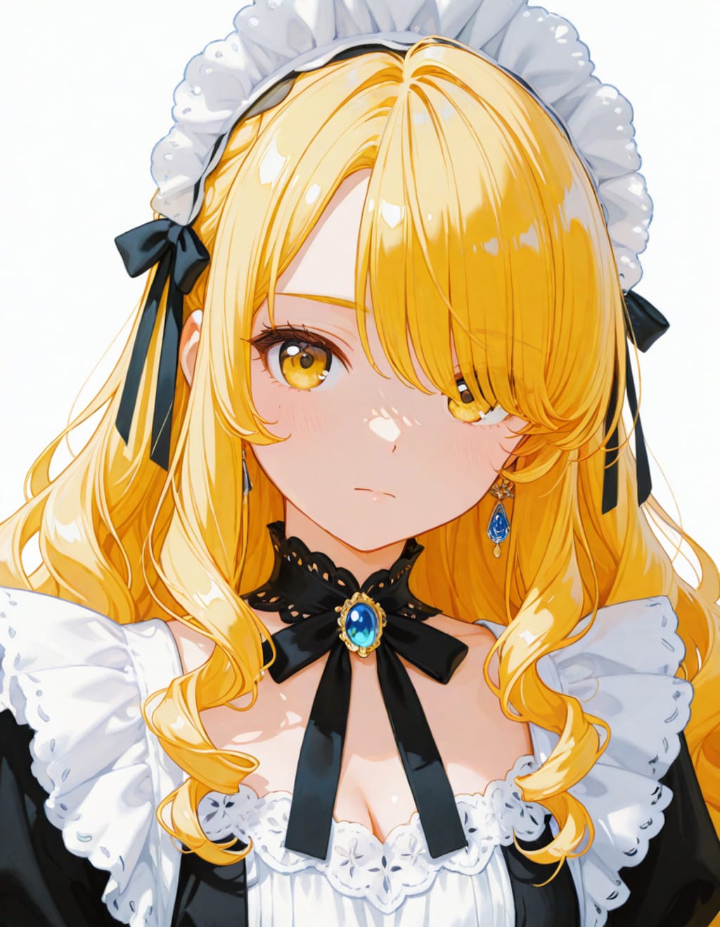 金髪ウェーブロングの場合