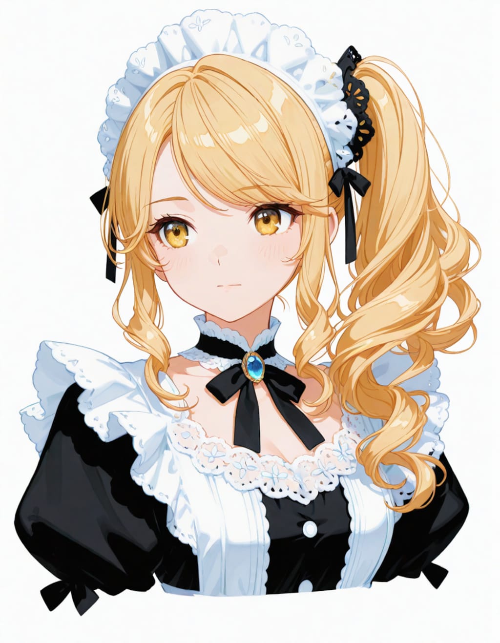 金髪ウェーブロングの場合