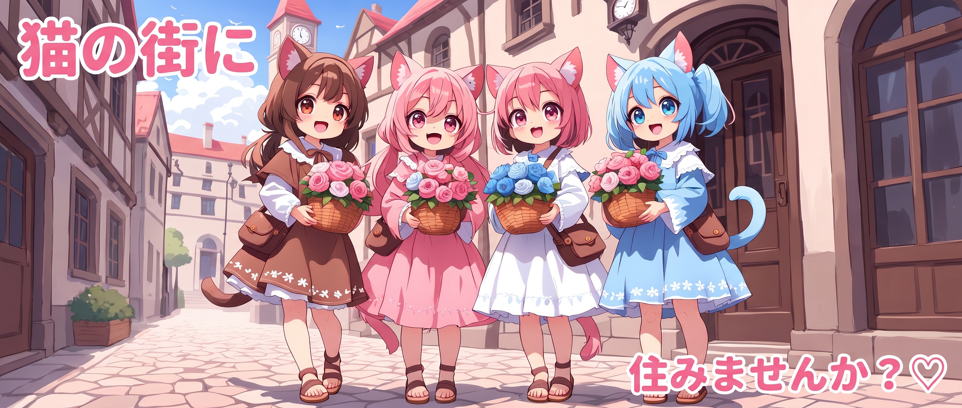 ねこちゃんの街に住みたい！！ | の人気AIイラスト・グラビア
