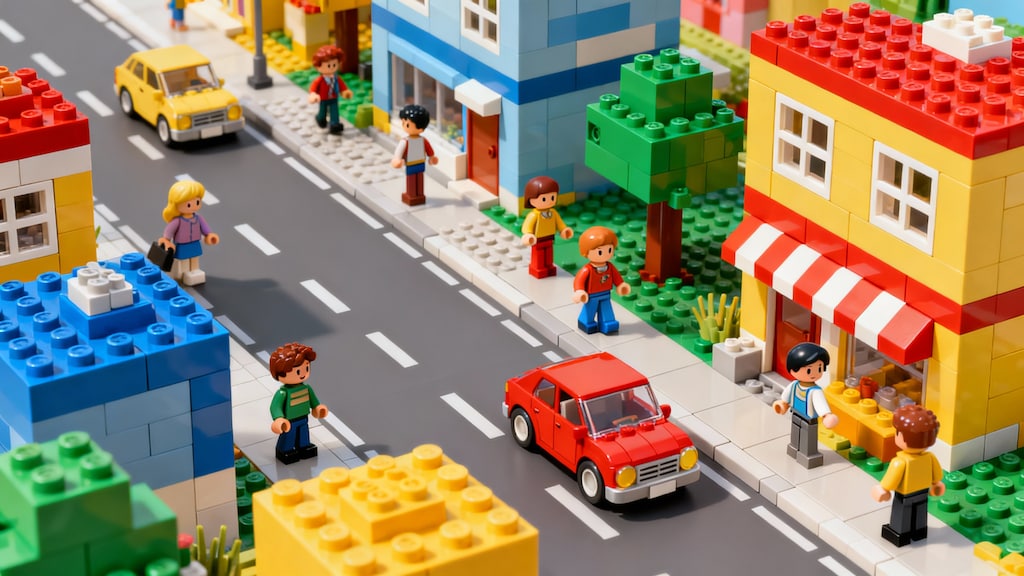 背景４２　レゴの町