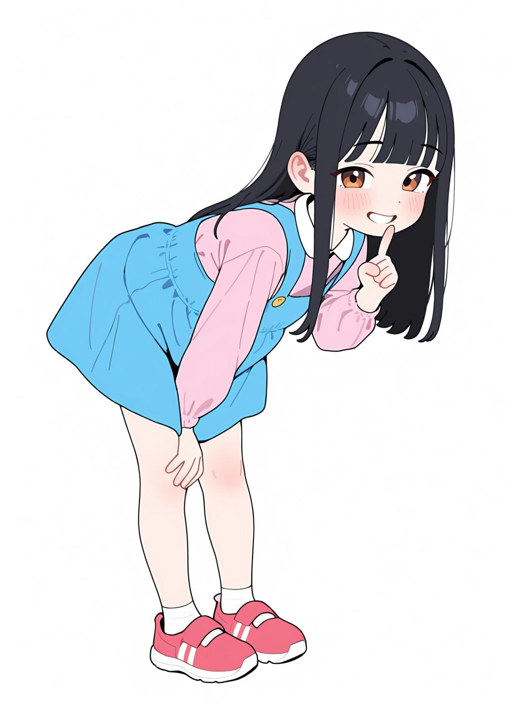 1finger to mouth