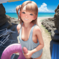 手で刺激する少女 4枚目