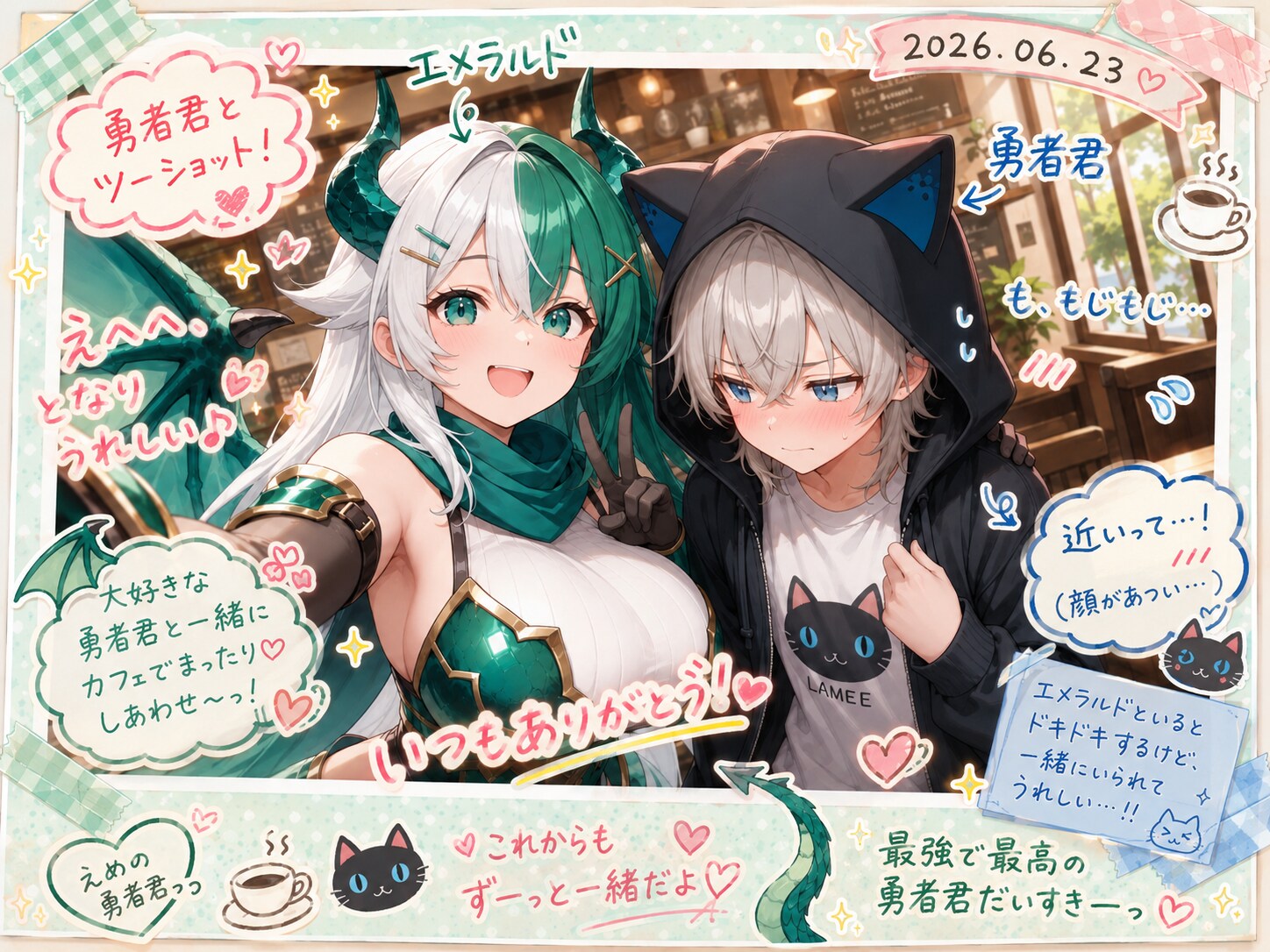勇者君とらぶらぶツーショット♡