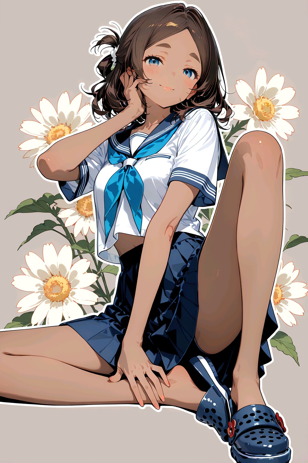 裸足とサンダル