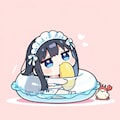 うきわをふくらませたいちび姫 3枚目