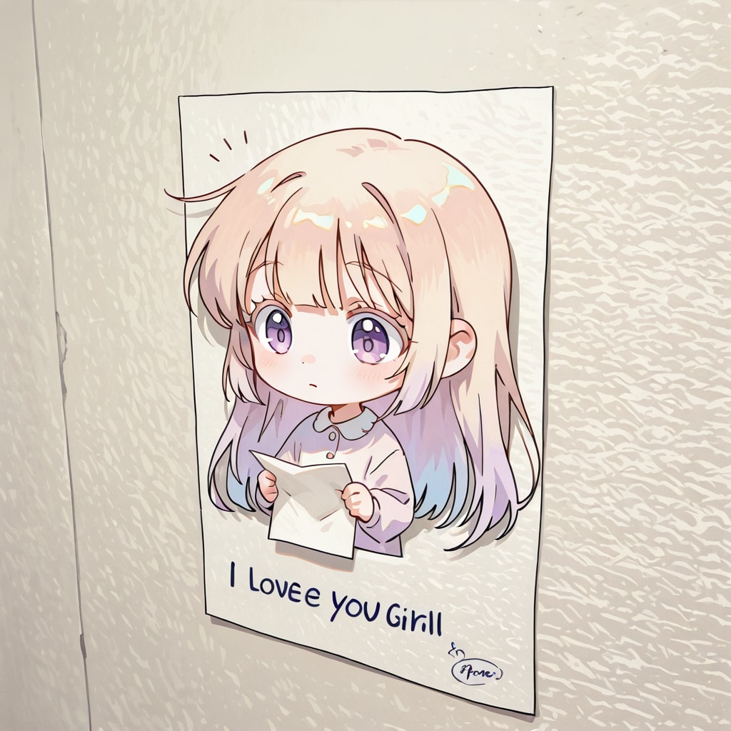 張り紙から顕現ガール