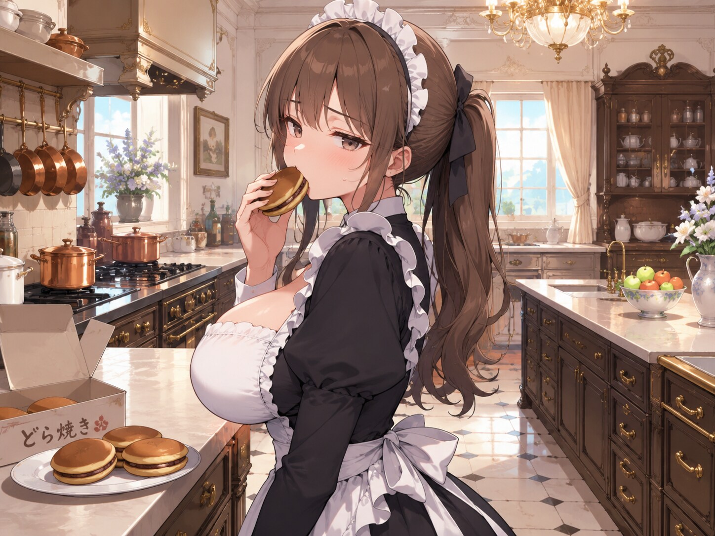 つまみ食いしたものがすべて胸にいくメイドさん (メイド44)