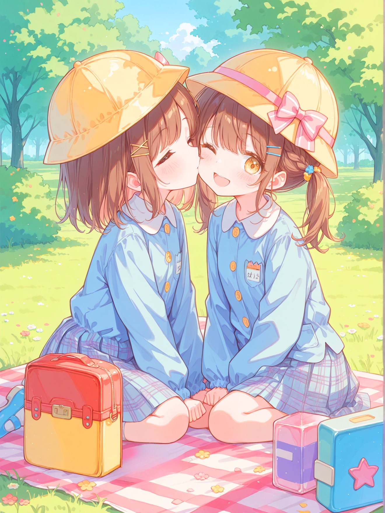 おままごとでほっぺにチュー | の人気AIイラスト・グラビア