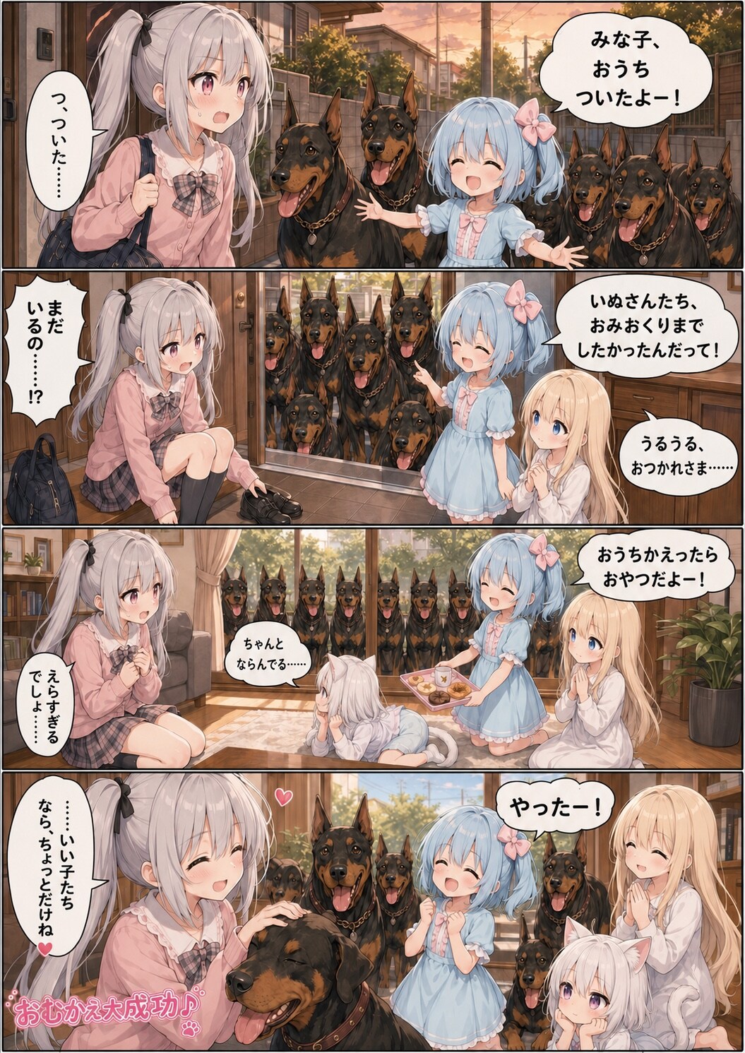 わんこたちのおむかえ大成功🐶🐾