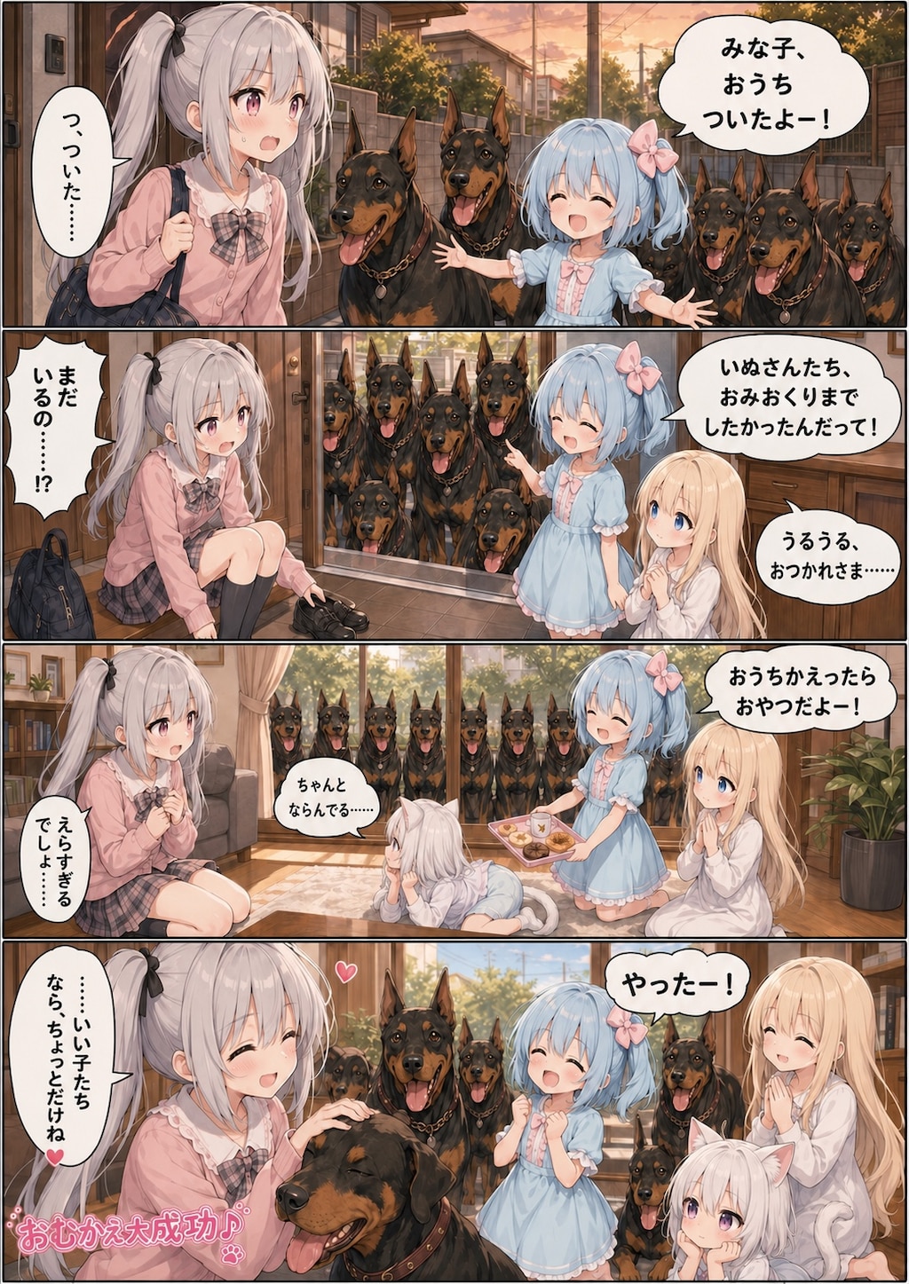 わんこたちのおむかえ大成功🐶🐾