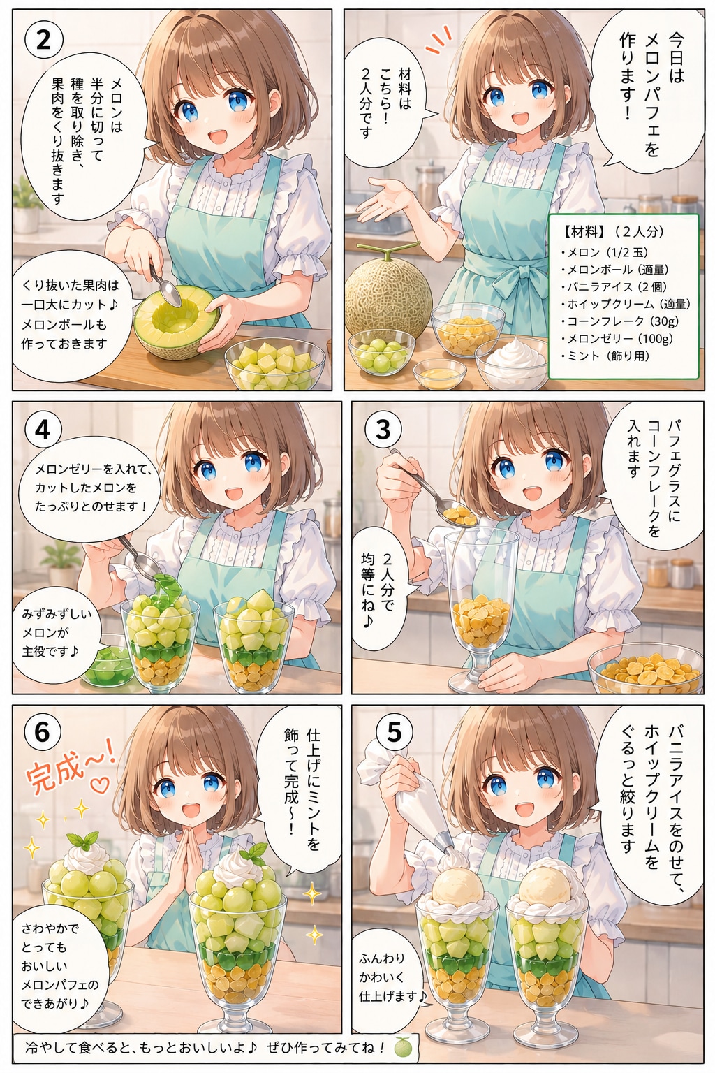 メロンパフェ
