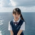 崖の上の女生徒 #10　女生徒シリーズ 2枚目