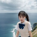 崖の上の女生徒 #10　女生徒シリーズ 3枚目