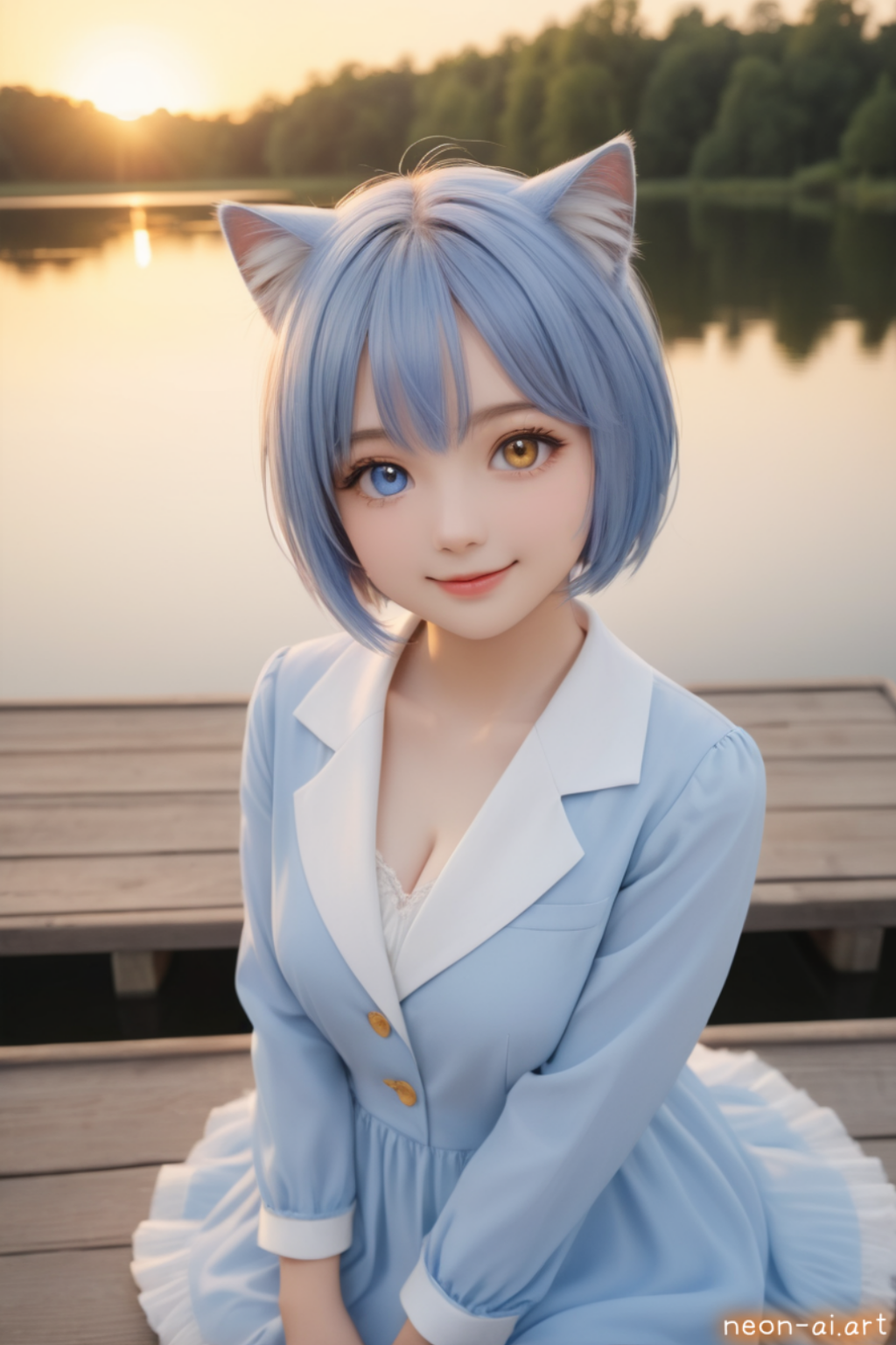 ロマンティックな夕暮れシーン（わちちプロンプト）
