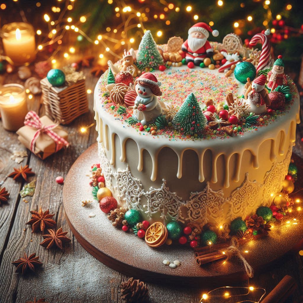 自作クリスマスケーキ | の人気AIイラスト・グラビア