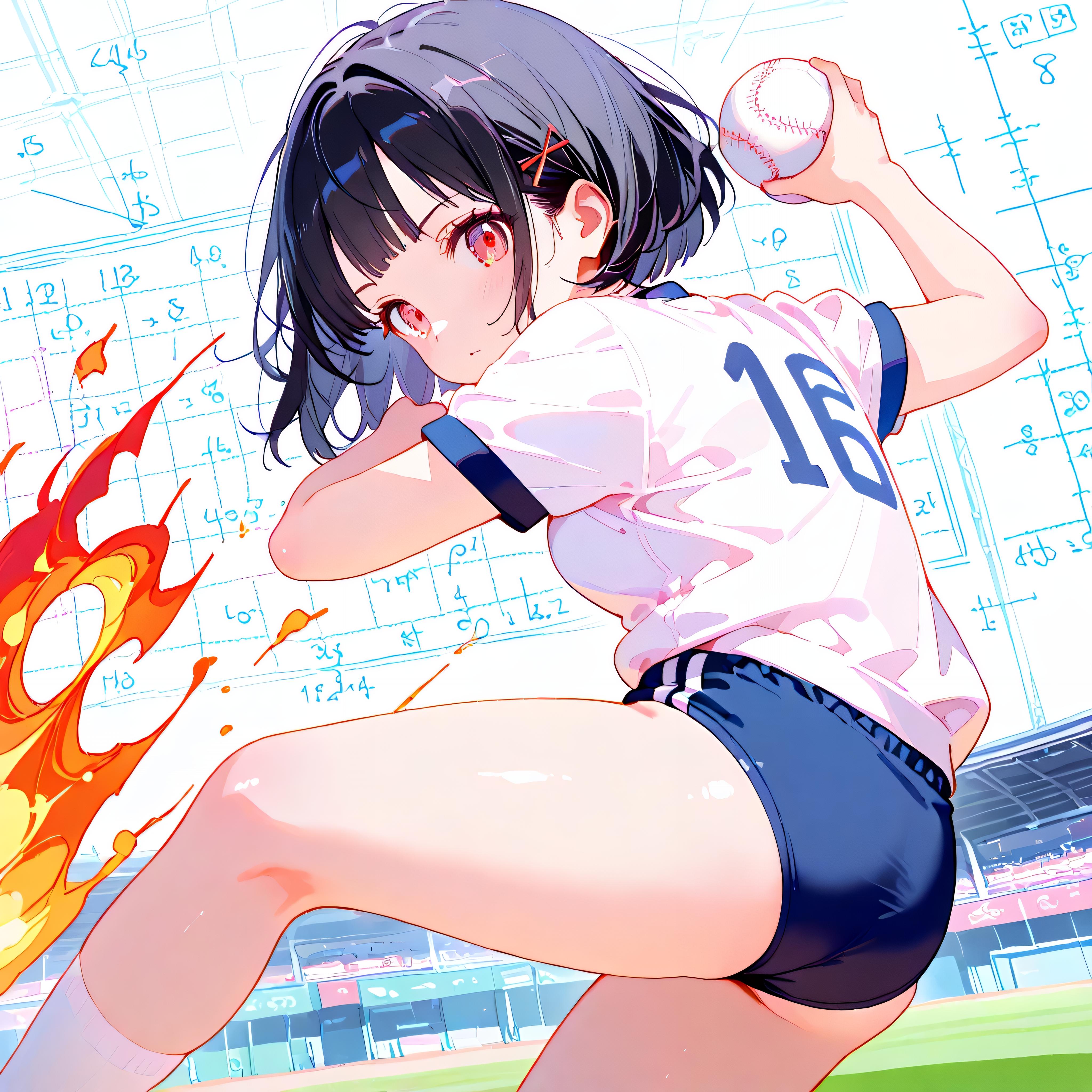これが魔球の方程式　~ 黒髪ボブのブルマ娘30 ~