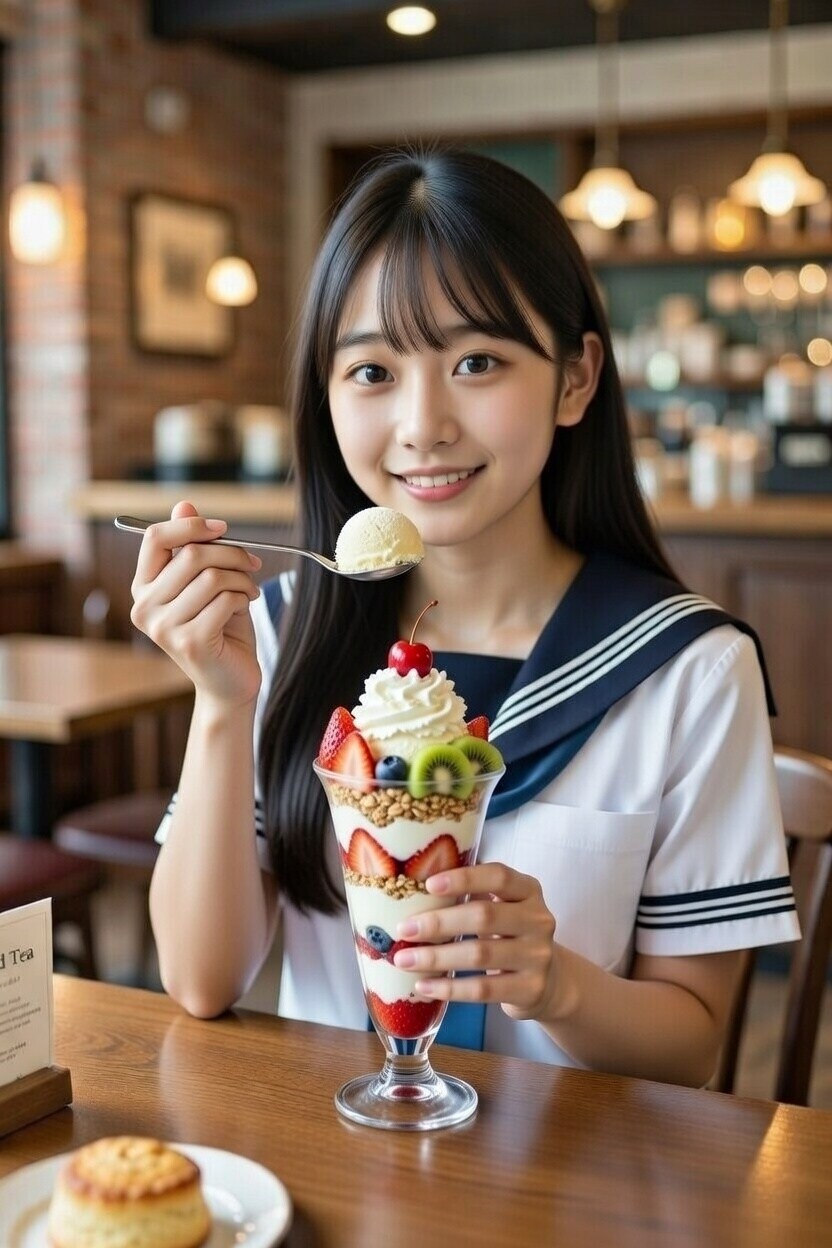 放課後カフェデート | の人気AIイラスト・グラビア