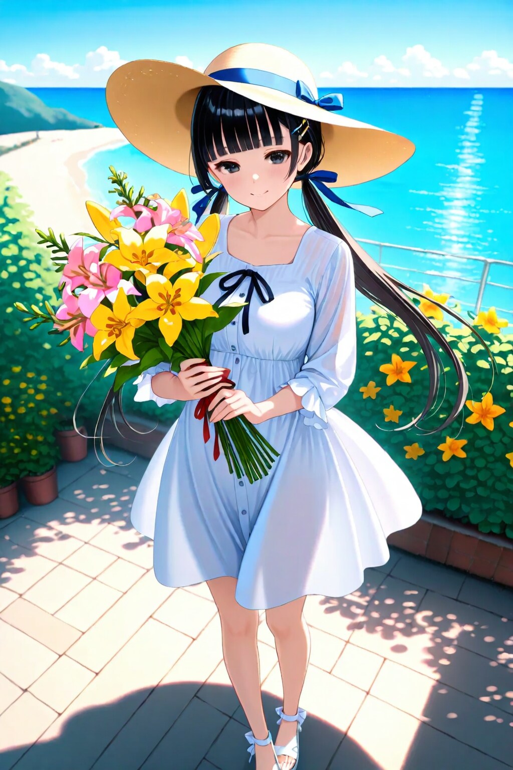 白ワンピの次女ちゃん🌕✨