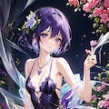 紫色ランジェリー少女 2枚目