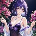 紫色ランジェリー少女 3枚目