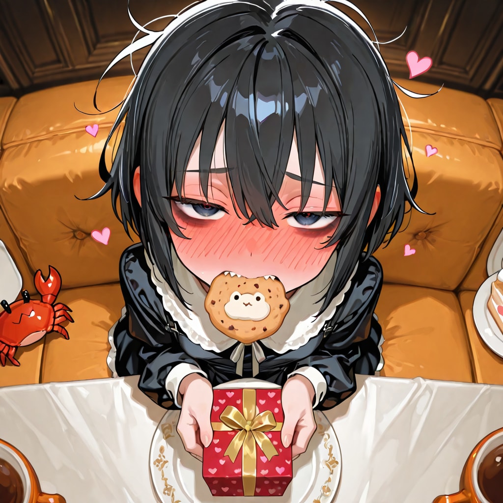 にいちゃん…おみやげいっしょにたべょ…💕