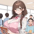 りえさん読み聞かせの準備中 9枚目