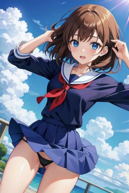 スカートふわり❤