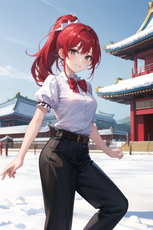 かっこかわいい韓国テコンドー美少女イ・ソア（李瑞雅）　雪の景福宮殿外でテコンドー演武！