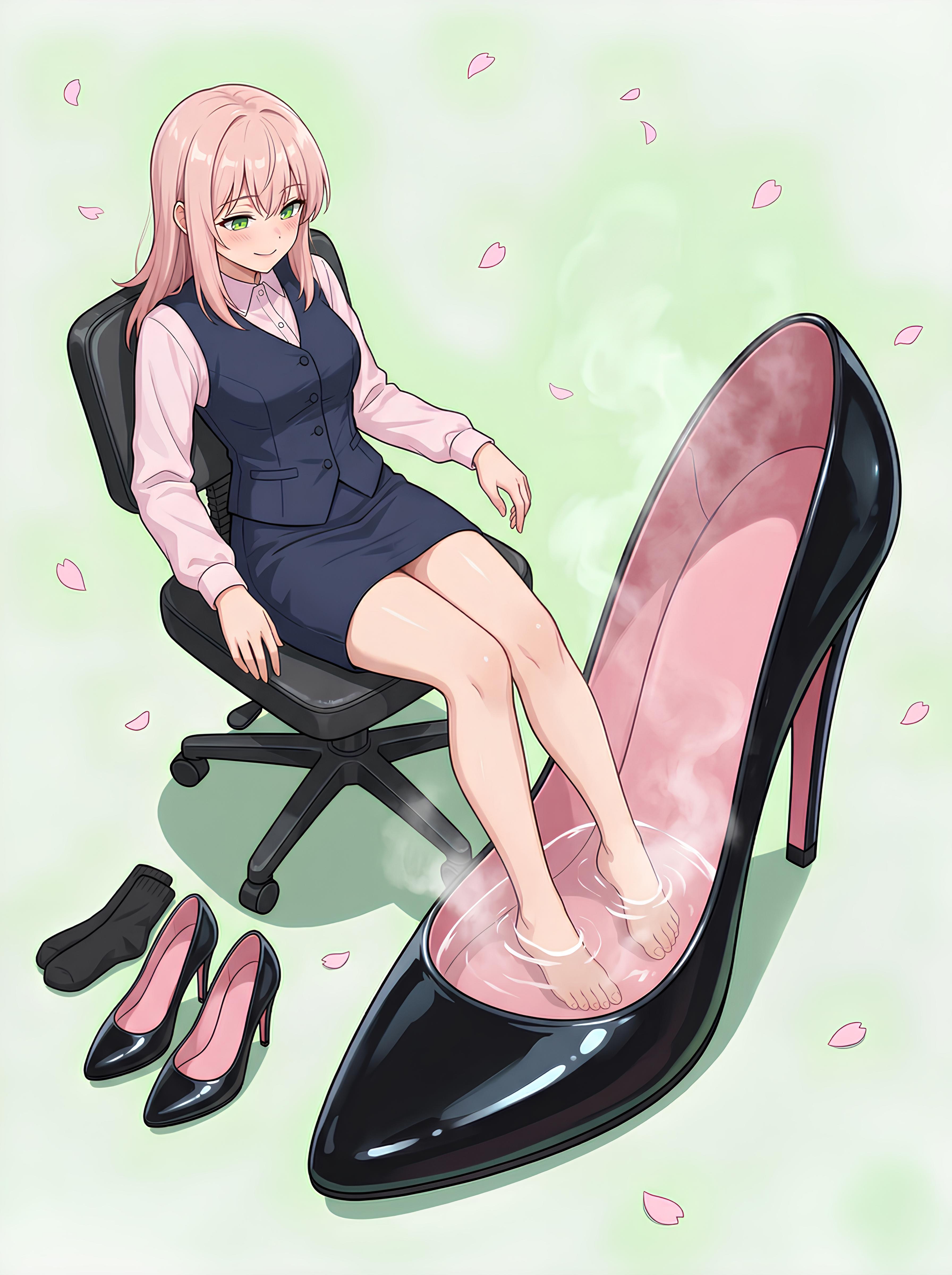 デスクワークは足がむくむのよねぇ