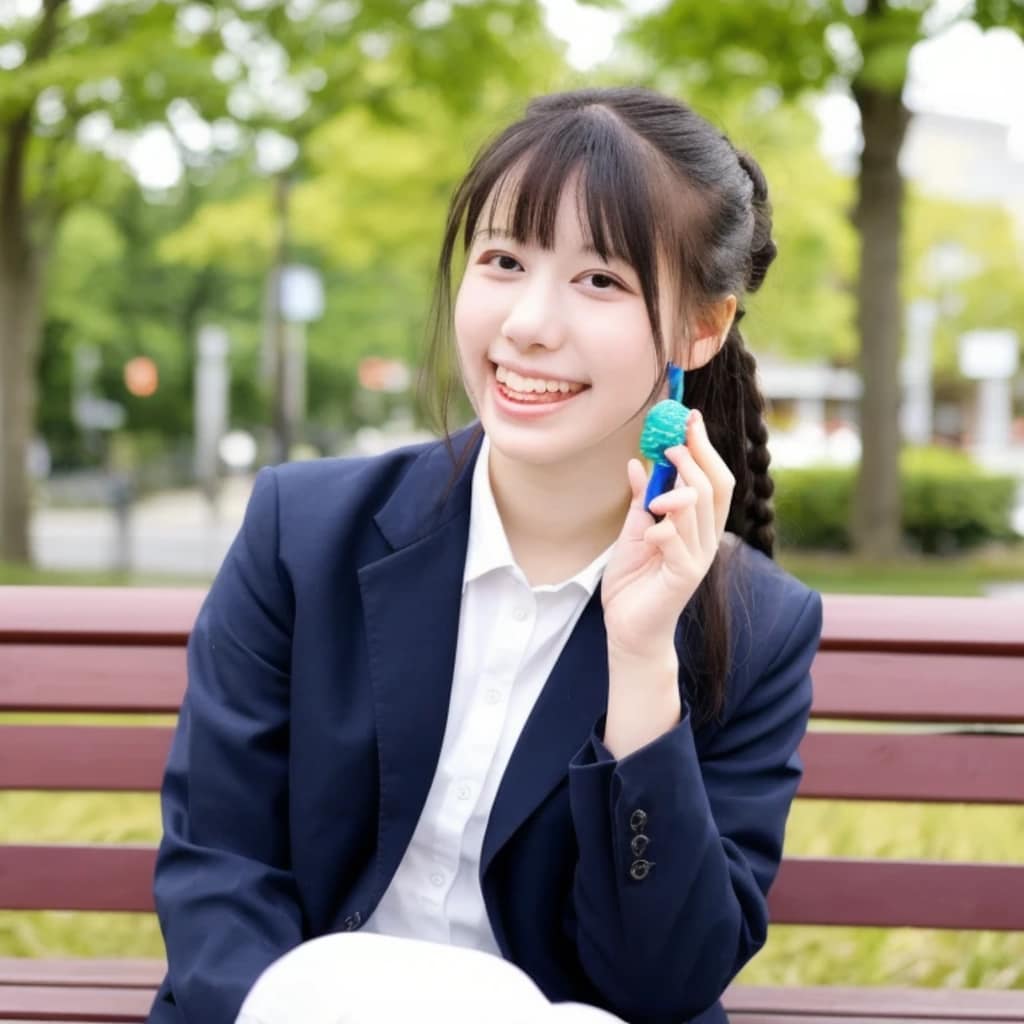 黒髪ロングでブレザーの美女６１