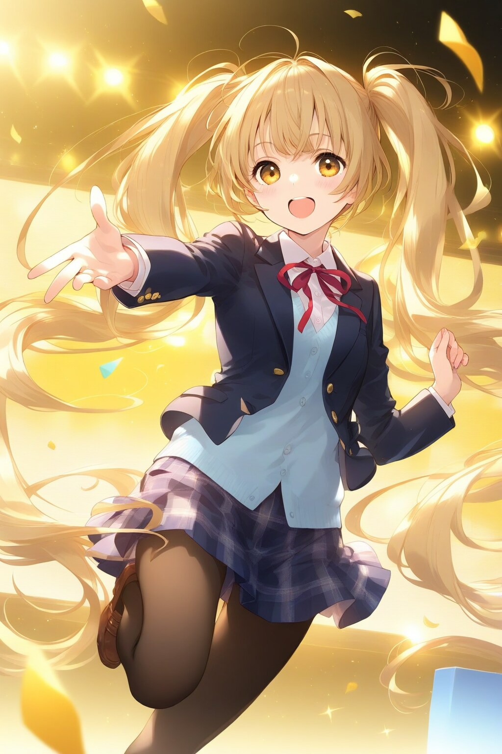 全身で感謝の気持ちを込める女の子