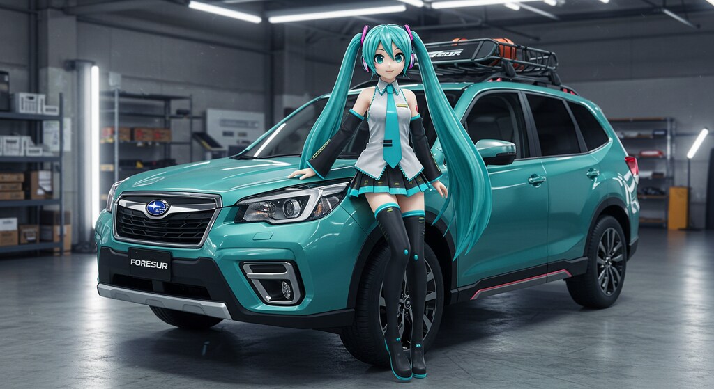 初音ミクとスバルフォレスター