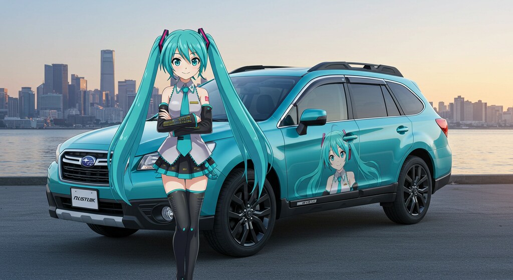 初音ミクとスバルフォレスター