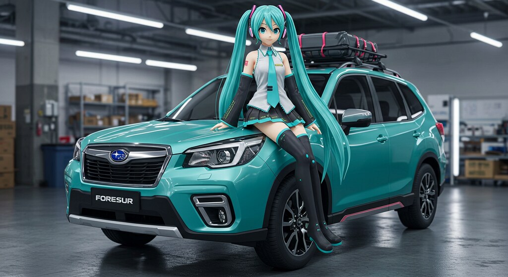 初音ミクとスバルフォレスター