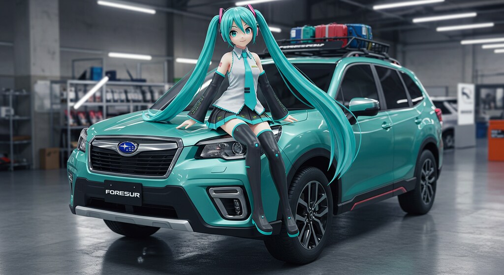 初音ミクとスバルフォレスター