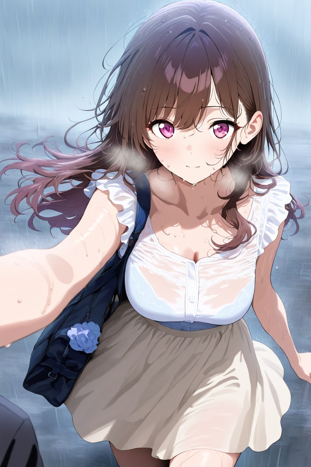 雨に濡れて