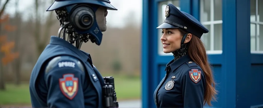 人型ロボット警官 | の人気AIイラスト・グラビア