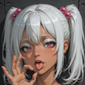 黒ギャル(フェラ素振り) 4枚目