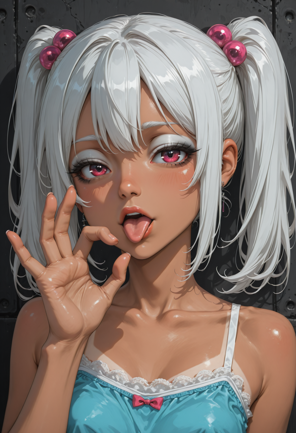 黒ギャル(フェラ素振り)
