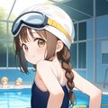 委員長ちゃん冬も水泳の練習 8枚目