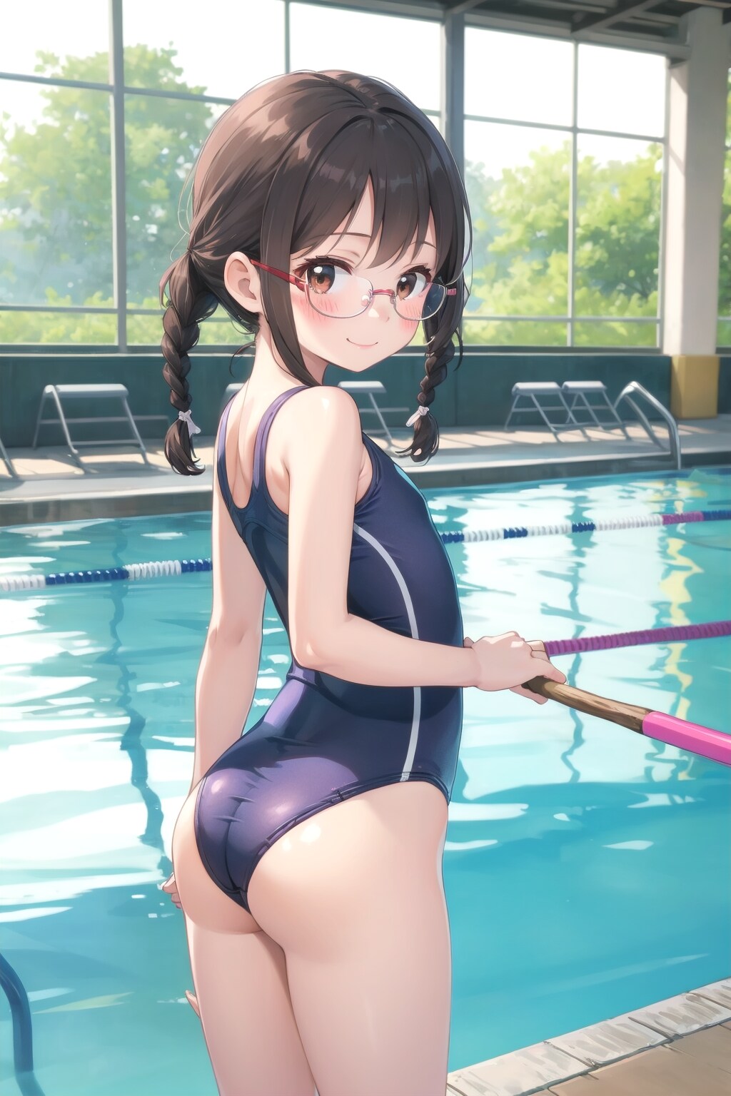 委員長ちゃん冬も水泳の練習