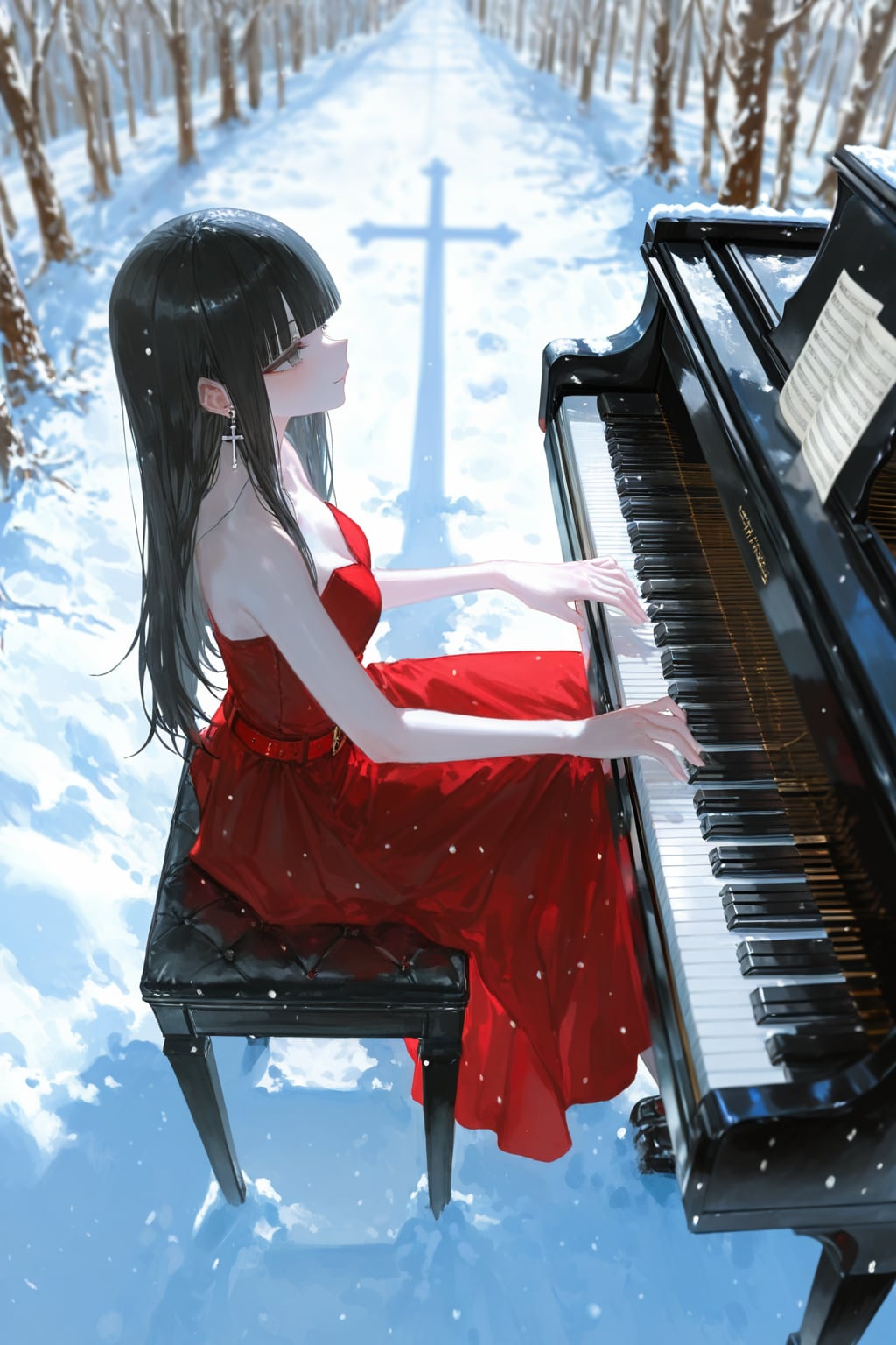 十字架とピアノ | の人気AIイラスト・グラビア