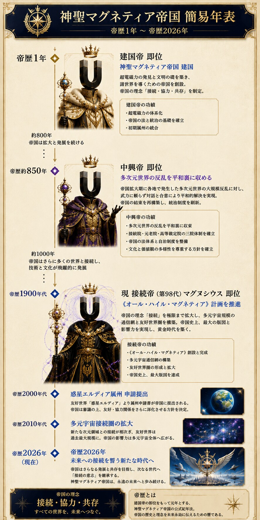 神聖マグネティア帝国 簡易年表